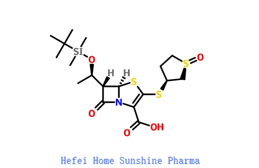 (5R,6S)-6-((R)-1-((tert-butyldimethylsilyl)oxy)ethyl)-3-(((1R)-1-oxidotetrahydrothiophen-3-yl)thio)-7-oxo-4-thia-1-azabicyclo[3.2.0]hept-2-ene-2-carboxylic Acid CAS 770673-33-1